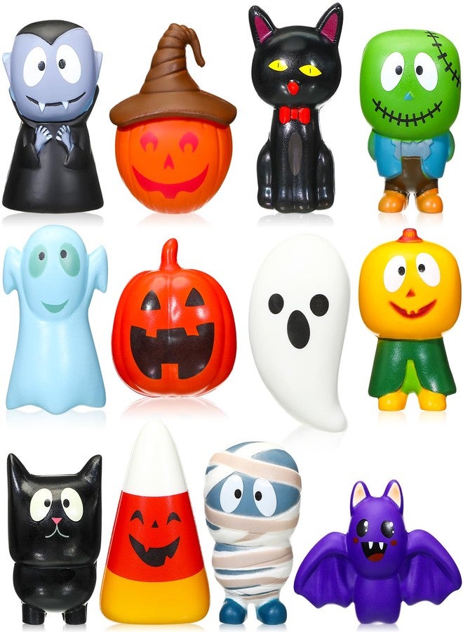 Harrycle 12 Pcs Halloween Toys Halloween Slow Rising Toys Pumpkin Vampire Mummy Bat Stress Relief Dolls for Holiday Party Favors Trick or Treat Bags Classroom Prizes - Image 1